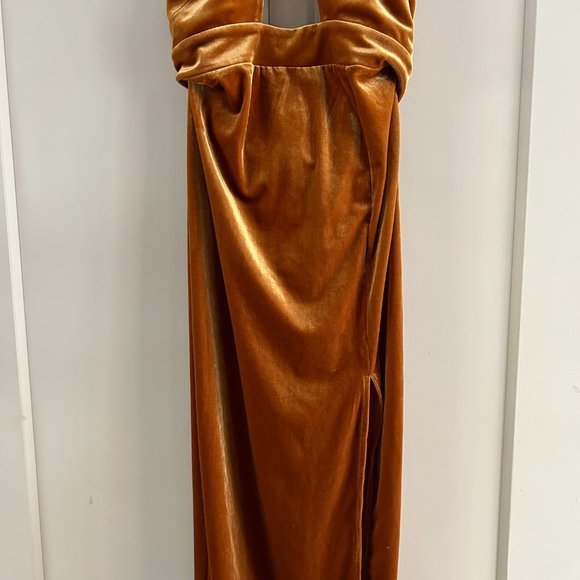 REVOLVE Golden Halter Maxi Dress - Picture 4 of 6